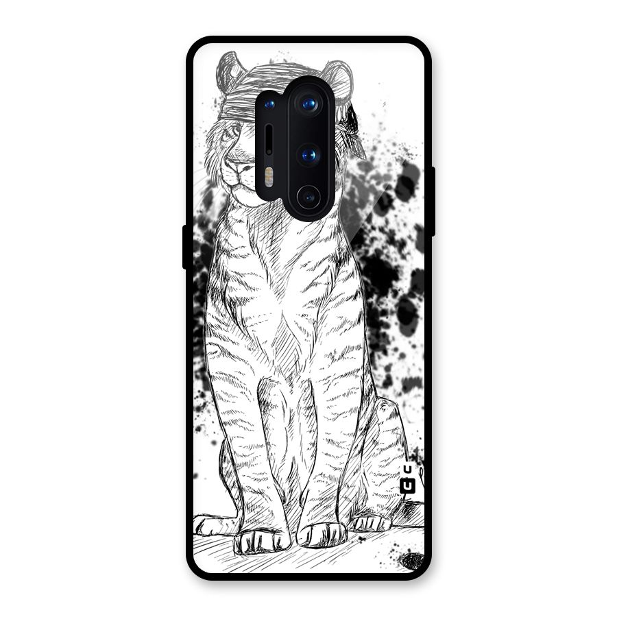 Tiger Wink Glass Back Case for OnePlus 8 Pro
