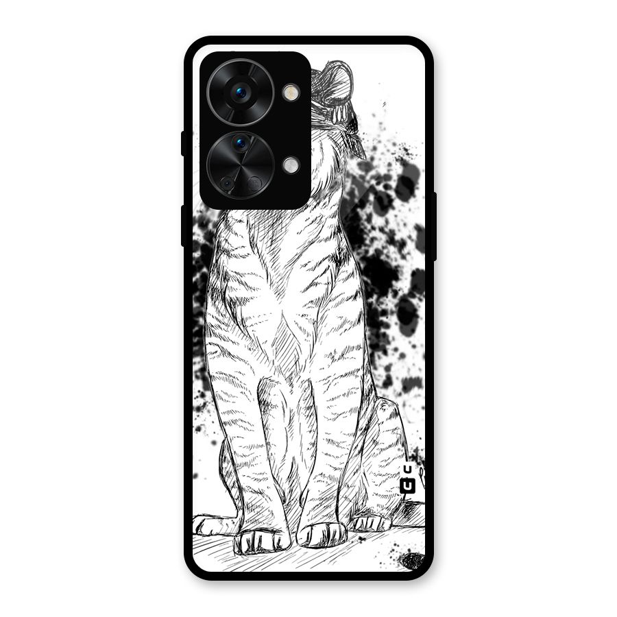 Tiger Wink Glass Back Case for OnePlus Nord 2T