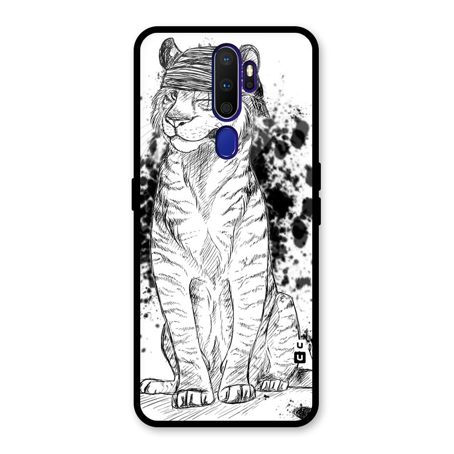 Tiger Wink Glass Back Case for Oppo A9 (2020)