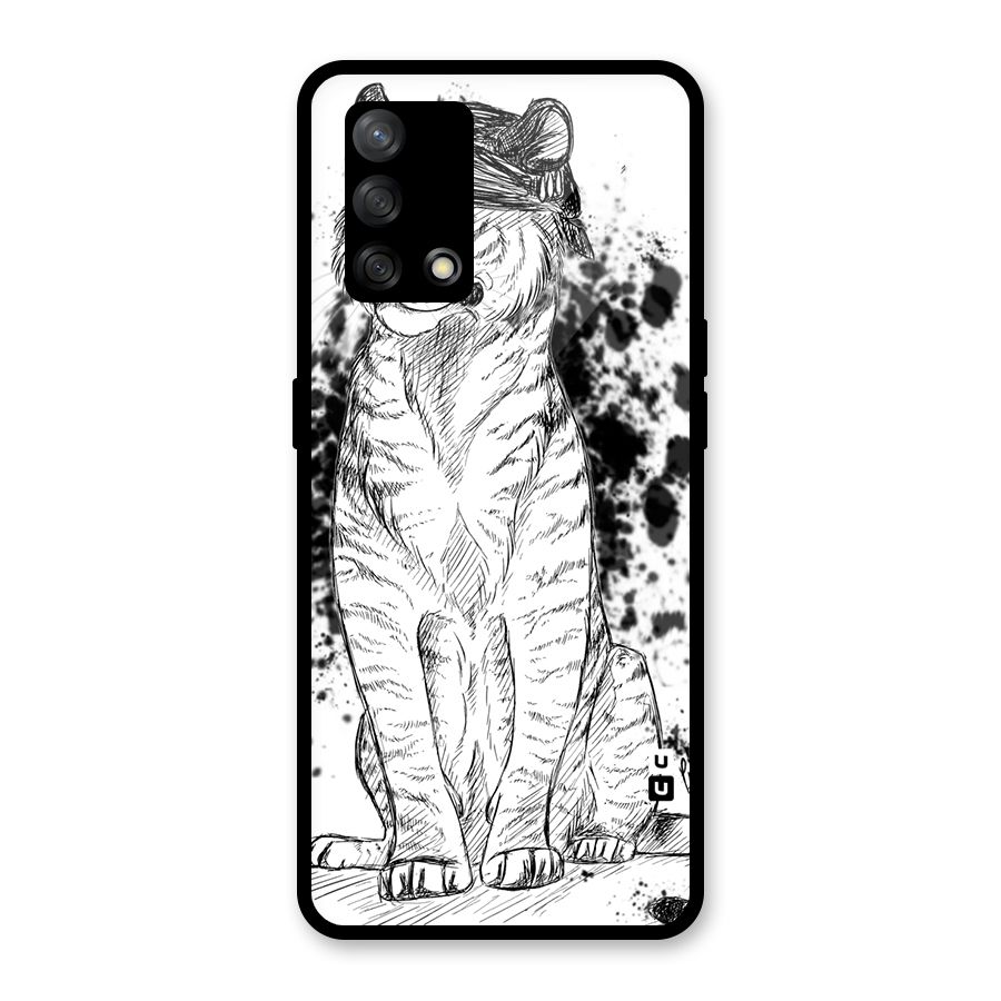 Tiger Wink Glass Back Case for Oppo F19