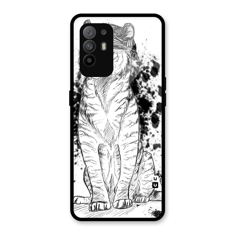 Tiger Wink Glass Back Case for Oppo F19 Pro Plus 5G