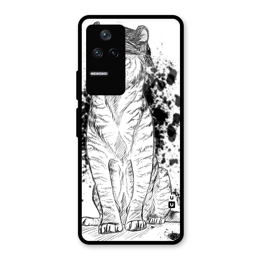 Tiger Wink Glass Back Case for Poco F4 5G