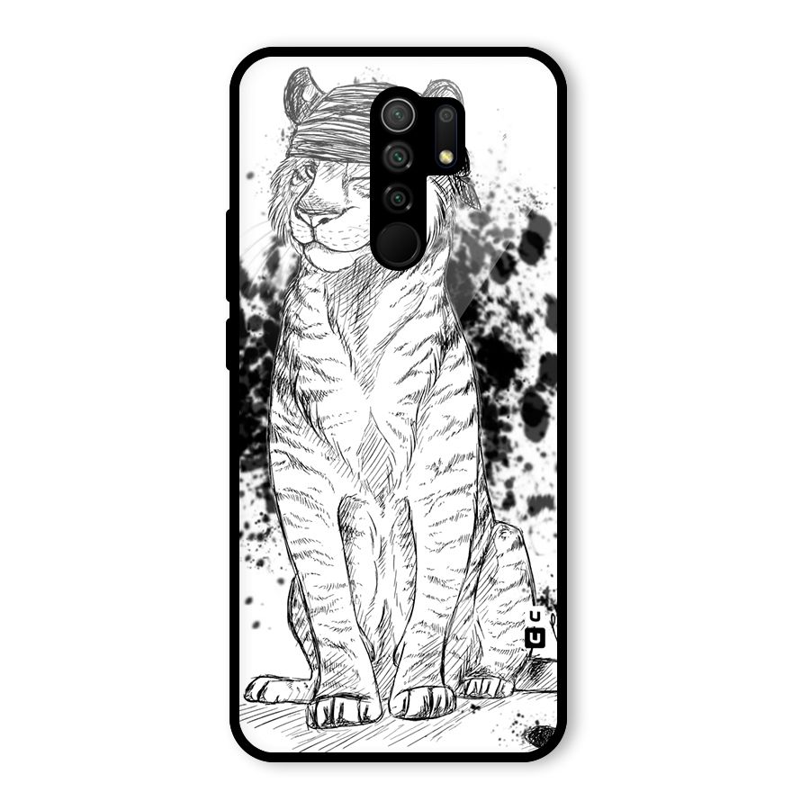 Tiger Wink Glass Back Case for Poco M2
