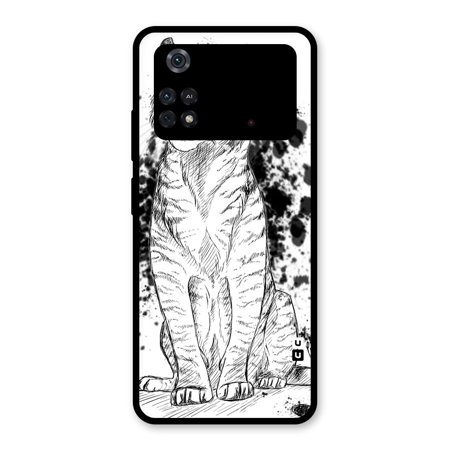 Tiger Wink Glass Back Case for Poco M4 Pro 4G
