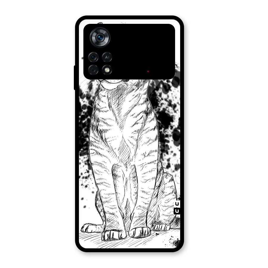 Tiger Wink Glass Back Case for Poco X4 Pro 5G