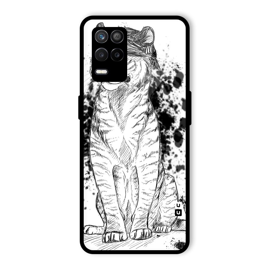 Tiger Wink Glass Back Case for Realme 8 5G
