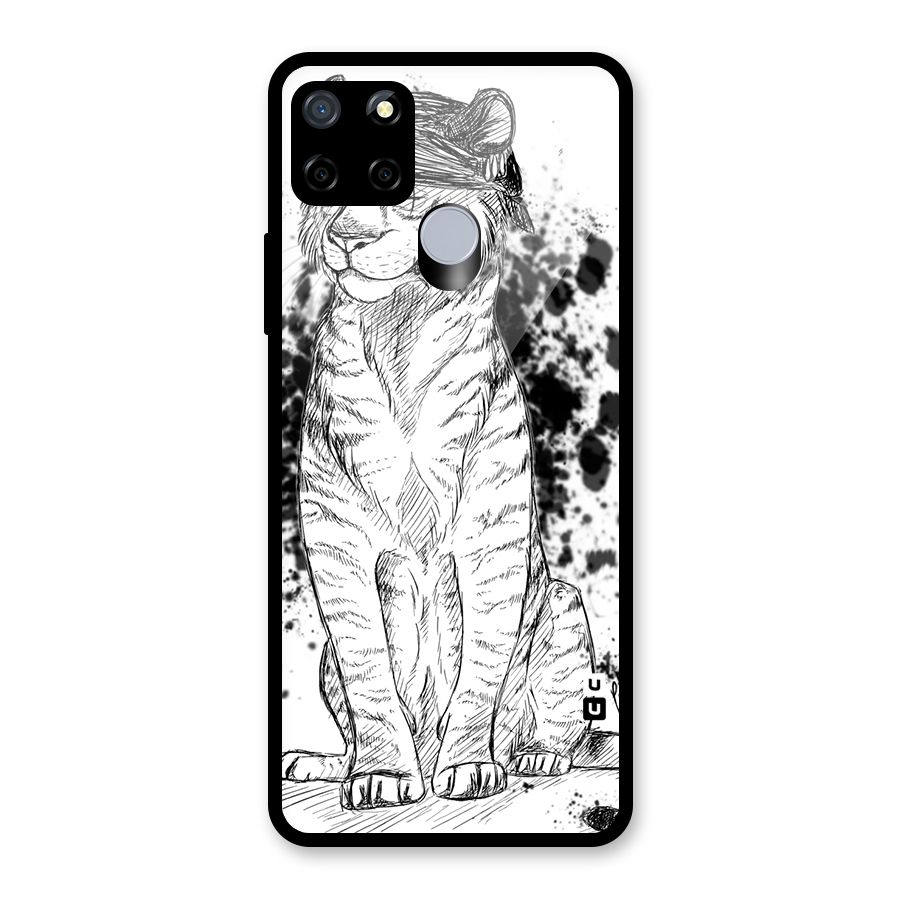 Tiger Wink Glass Back Case for Realme C12