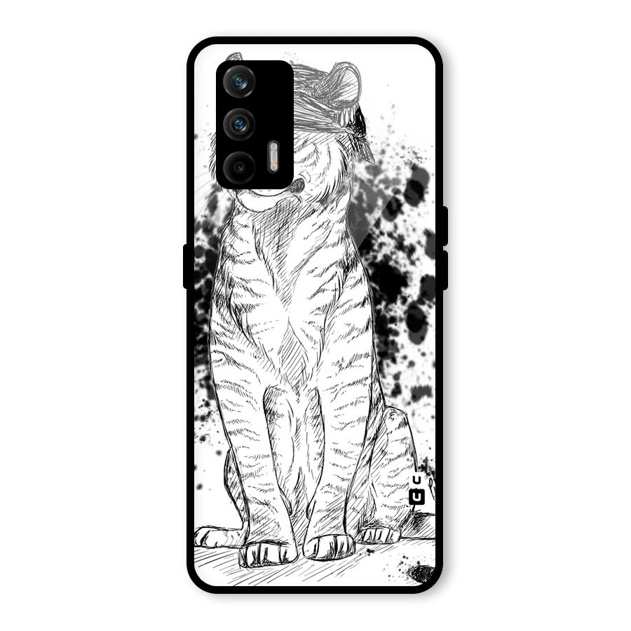 Tiger Wink Glass Back Case for Realme GT 5G