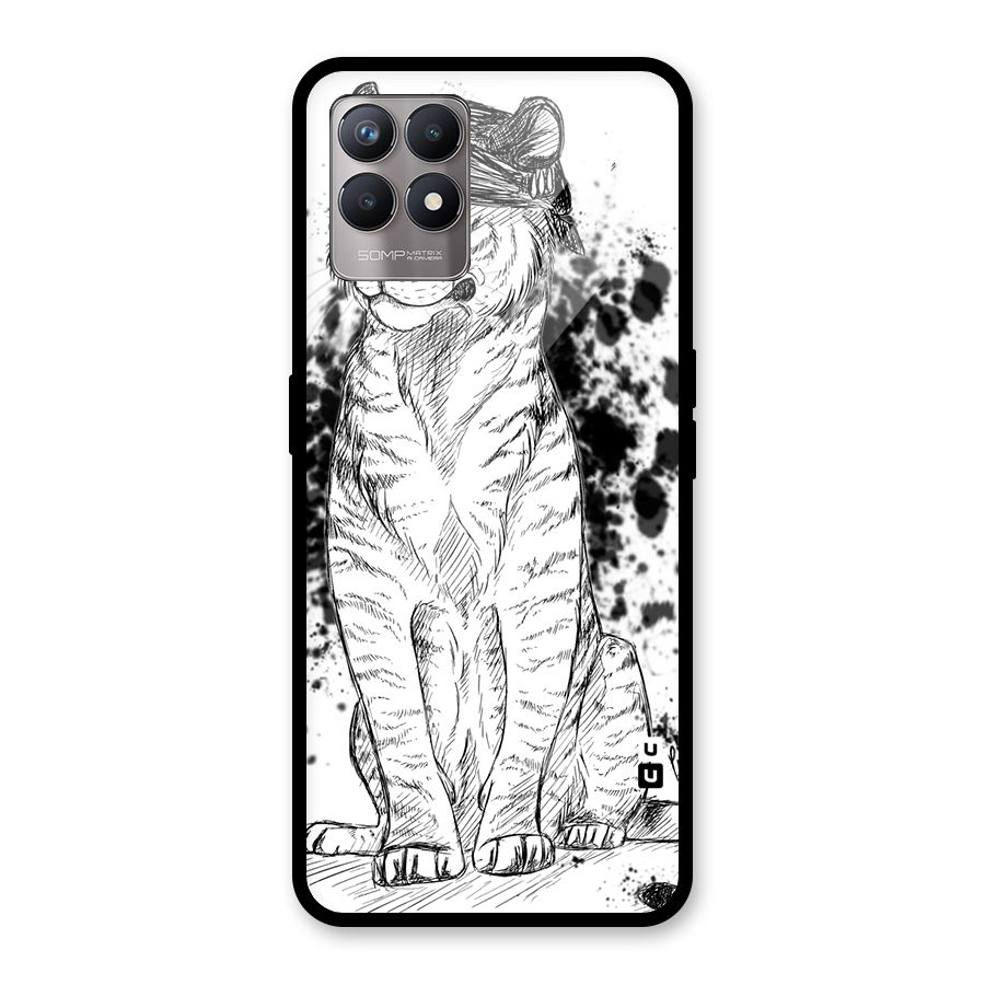 Tiger Wink Glass Back Case for Realme Narzo 50