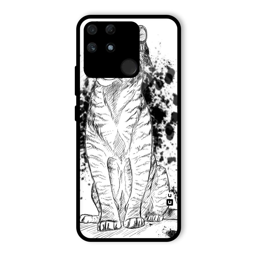 Tiger Wink Glass Back Case for Realme Narzo 50A