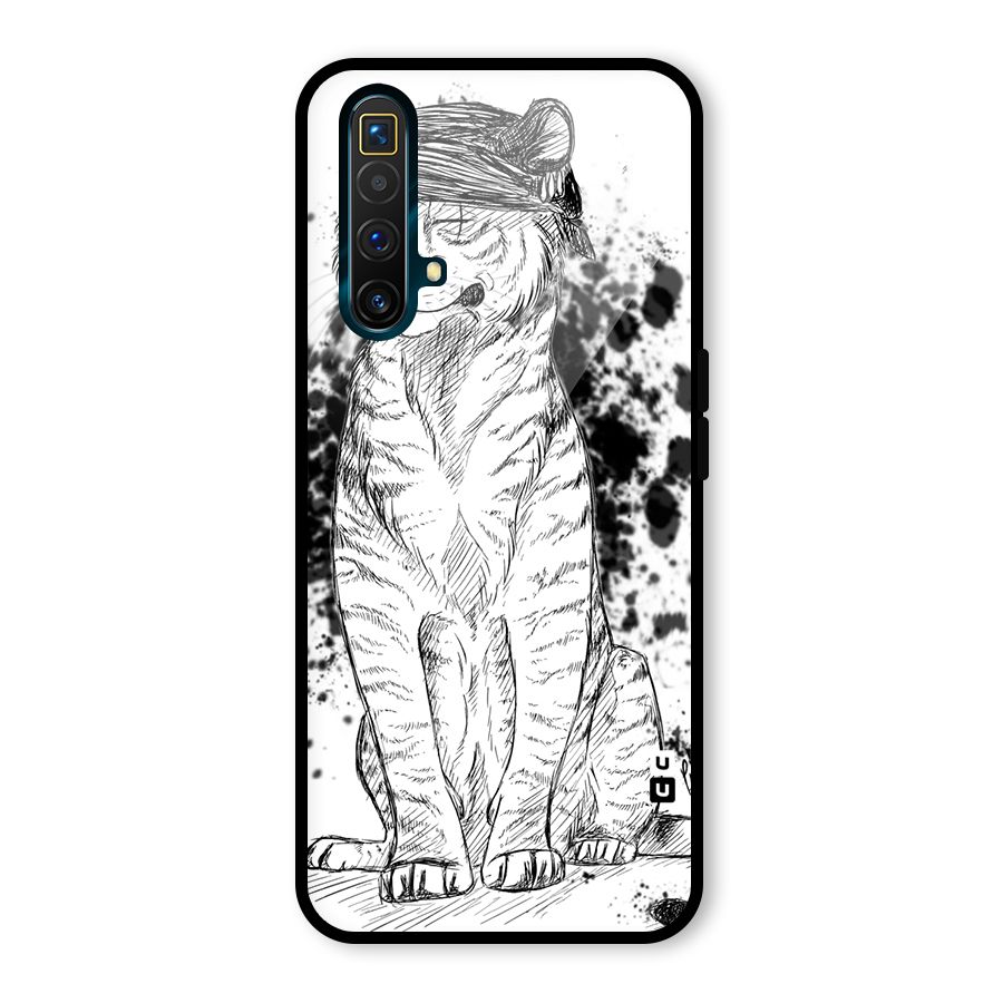 Tiger Wink Glass Back Case for Realme X3