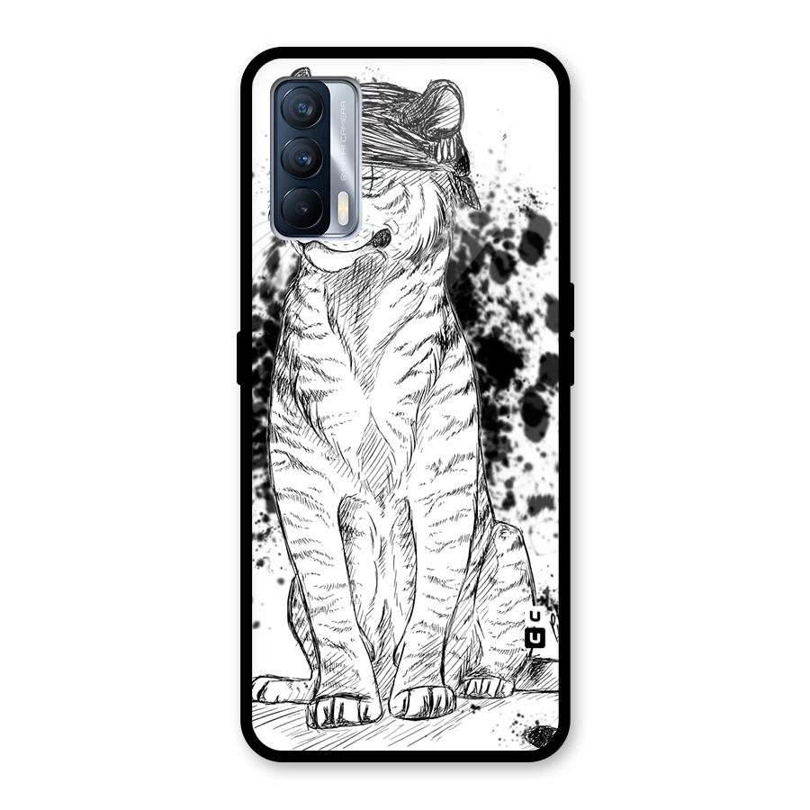Tiger Wink Glass Back Case for Realme X7