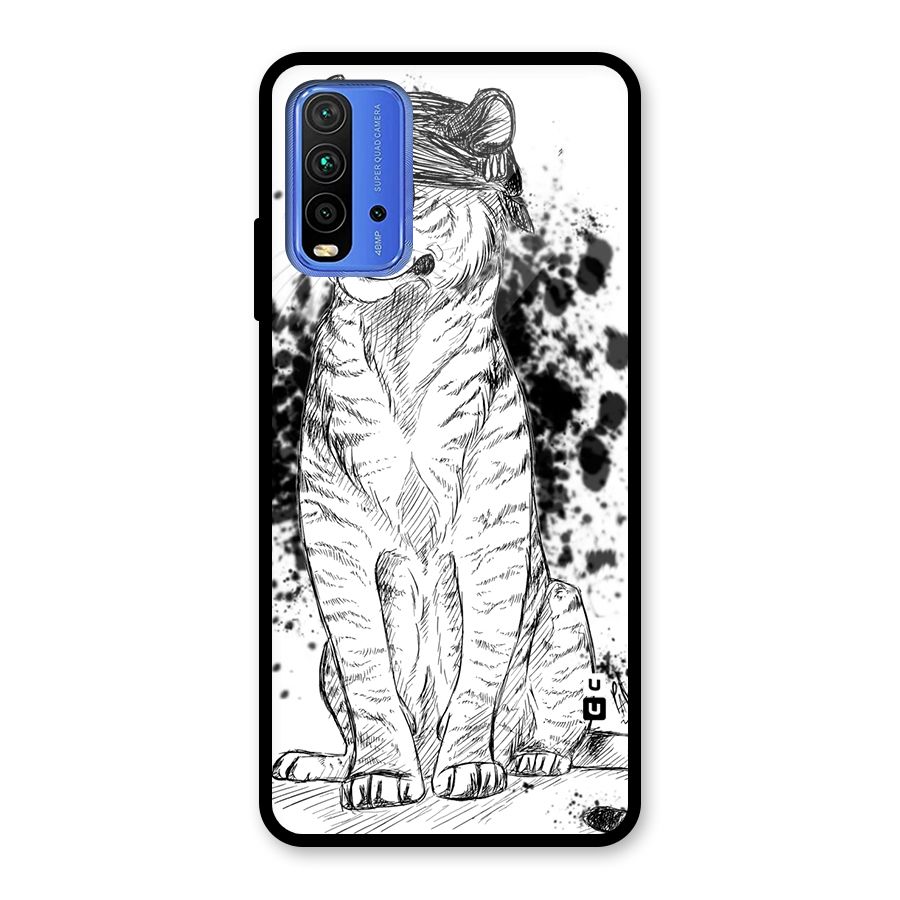 Tiger Wink Glass Back Case for Redmi 9 Power