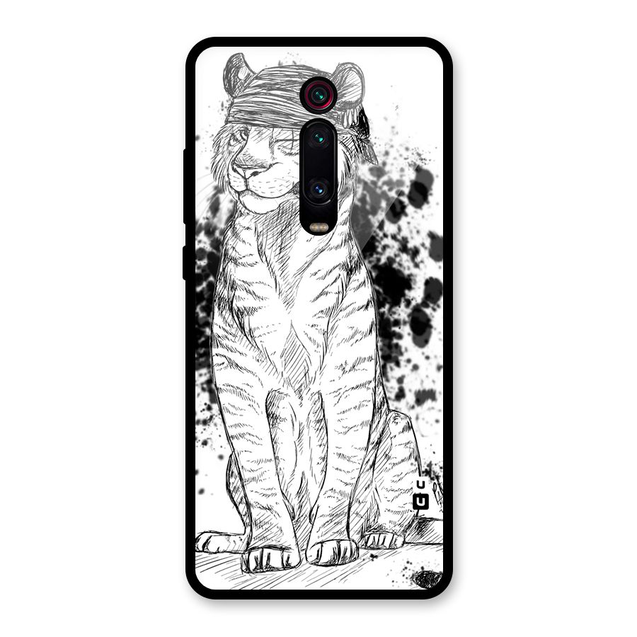 Tiger Wink Glass Back Case for Redmi K20 Pro