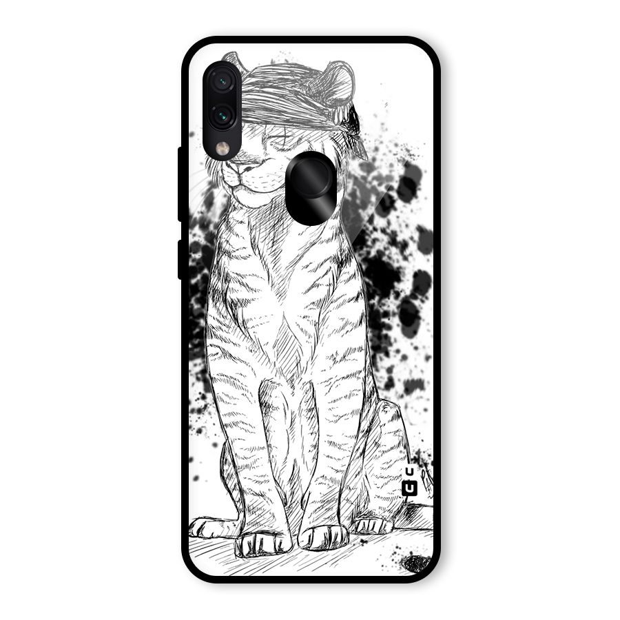 Tiger Wink Glass Back Case for Redmi Note 7 Pro