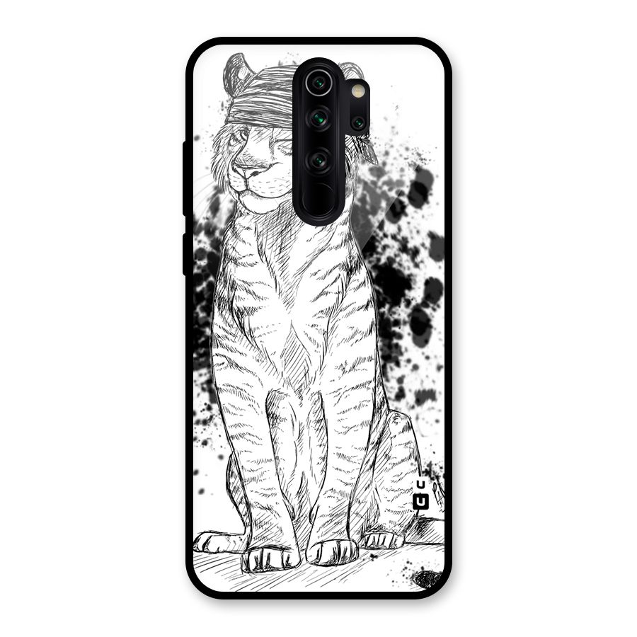 Tiger Wink Glass Back Case for Redmi Note 8 Pro