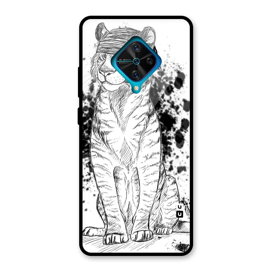 Tiger Wink Glass Back Case for Vivo S1 Pro