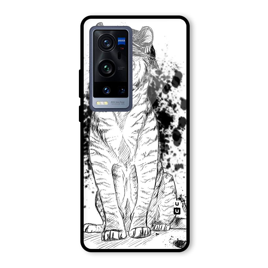 Tiger Wink Glass Back Case for Vivo X60 Pro Plus