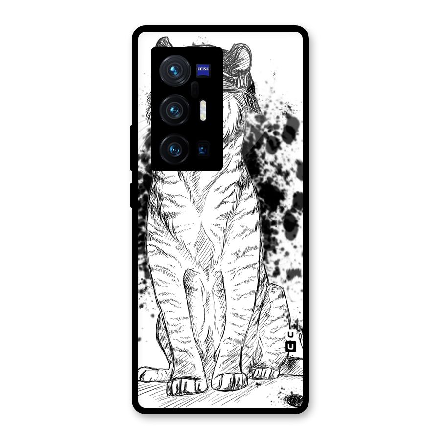 Tiger Wink Glass Back Case for Vivo X70 Pro Plus