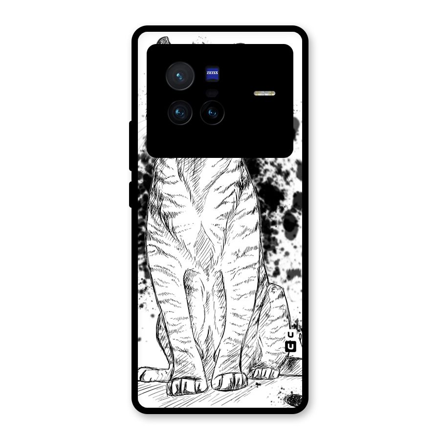 Tiger Wink Glass Back Case for Vivo X80
