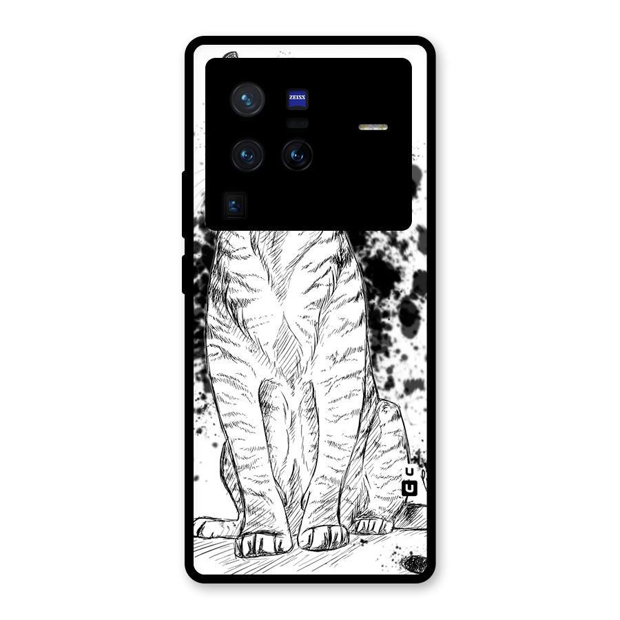 Tiger Wink Glass Back Case for Vivo X80 Pro