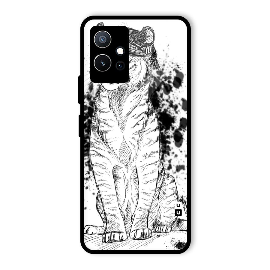 Tiger Wink Glass Back Case for Vivo Y75 5G