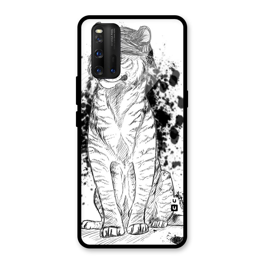 Tiger Wink Glass Back Case for Vivo iQOO 3