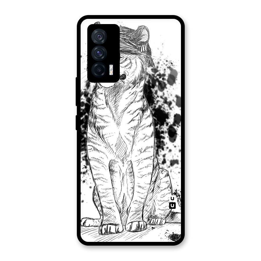 Tiger Wink Glass Back Case for Vivo iQOO 7 5G