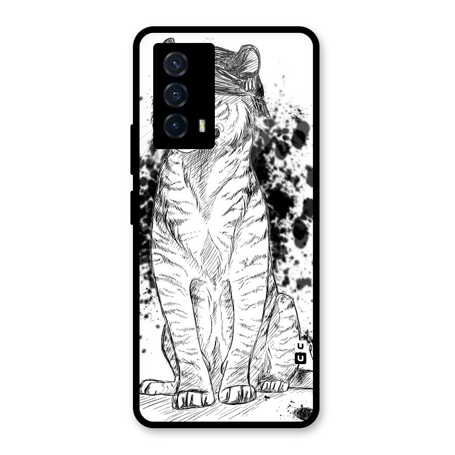 Tiger Wink Glass Back Case for Vivo iQOO Z5