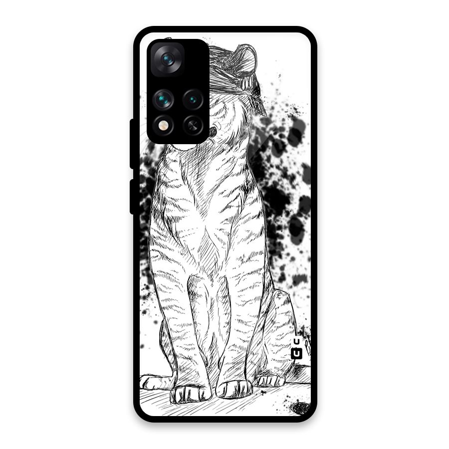 Tiger Wink Glass Back Case for Xiaomi 11i HyperCharge 5G