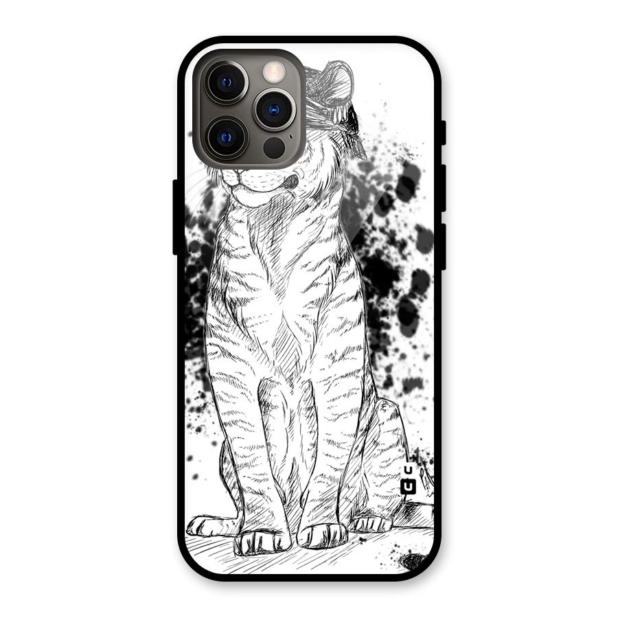 Tiger Wink Glass Back Case for iPhone 12 Pro