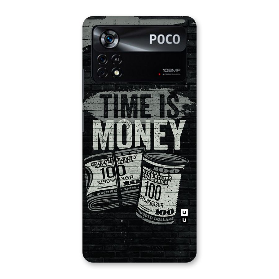 Time Is Money Back Case for Poco X4 Pro 5G