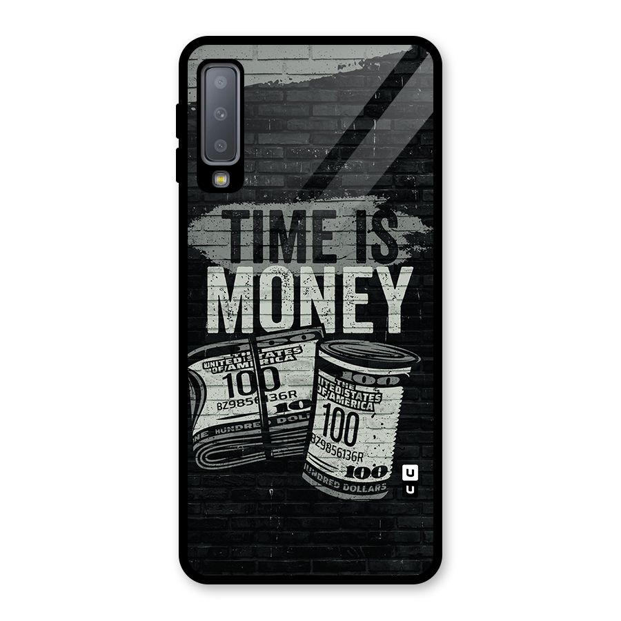 Time Is Money Glass Back Case for Galaxy A7 (2018)