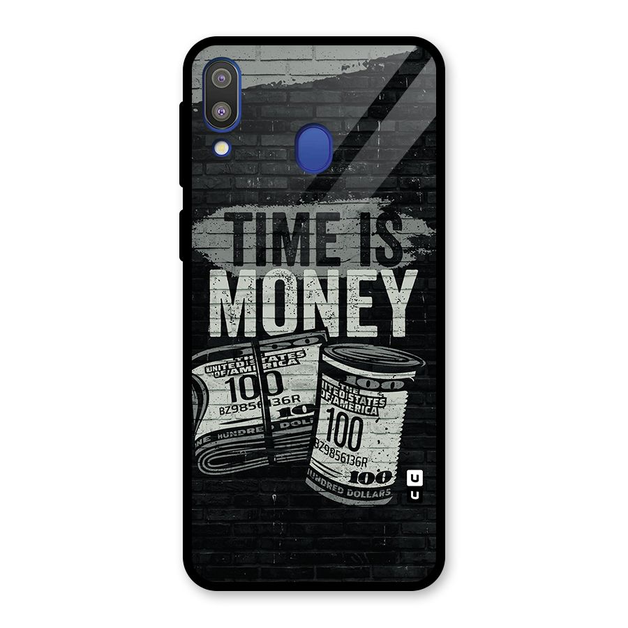 Time Is Money Glass Back Case for Galaxy M20