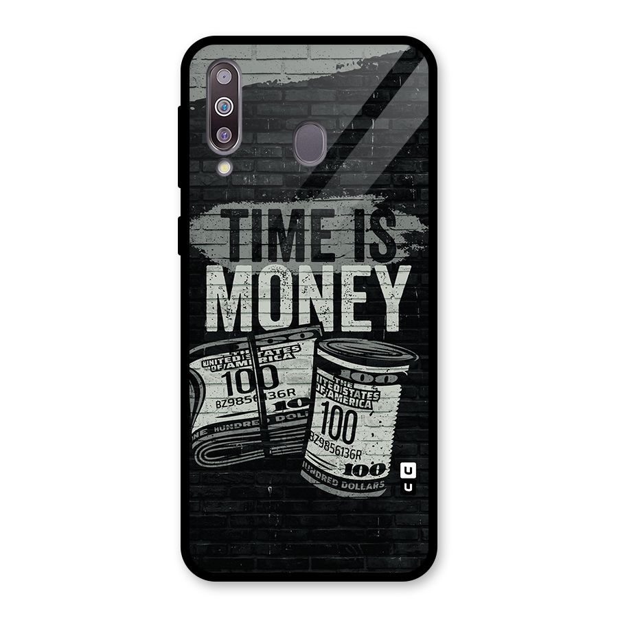 Time Is Money Glass Back Case for Galaxy M30
