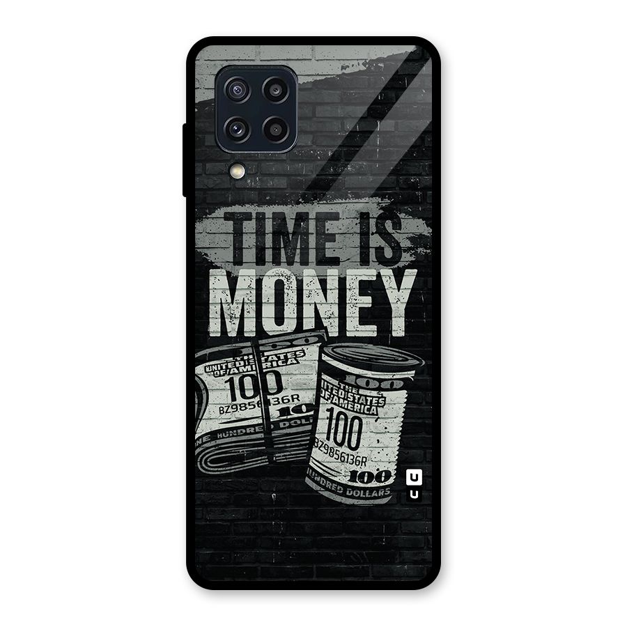 Time Is Money Glass Back Case for Galaxy M32