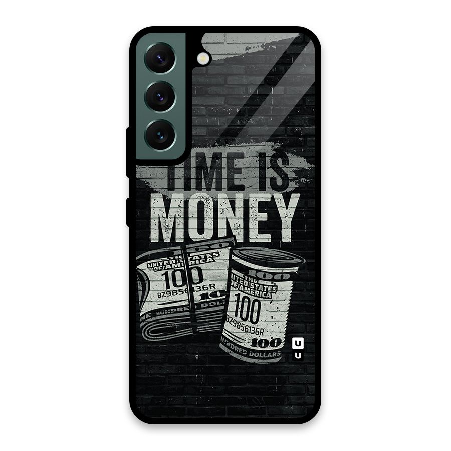 Time Is Money Glass Back Case for Galaxy S22 5G