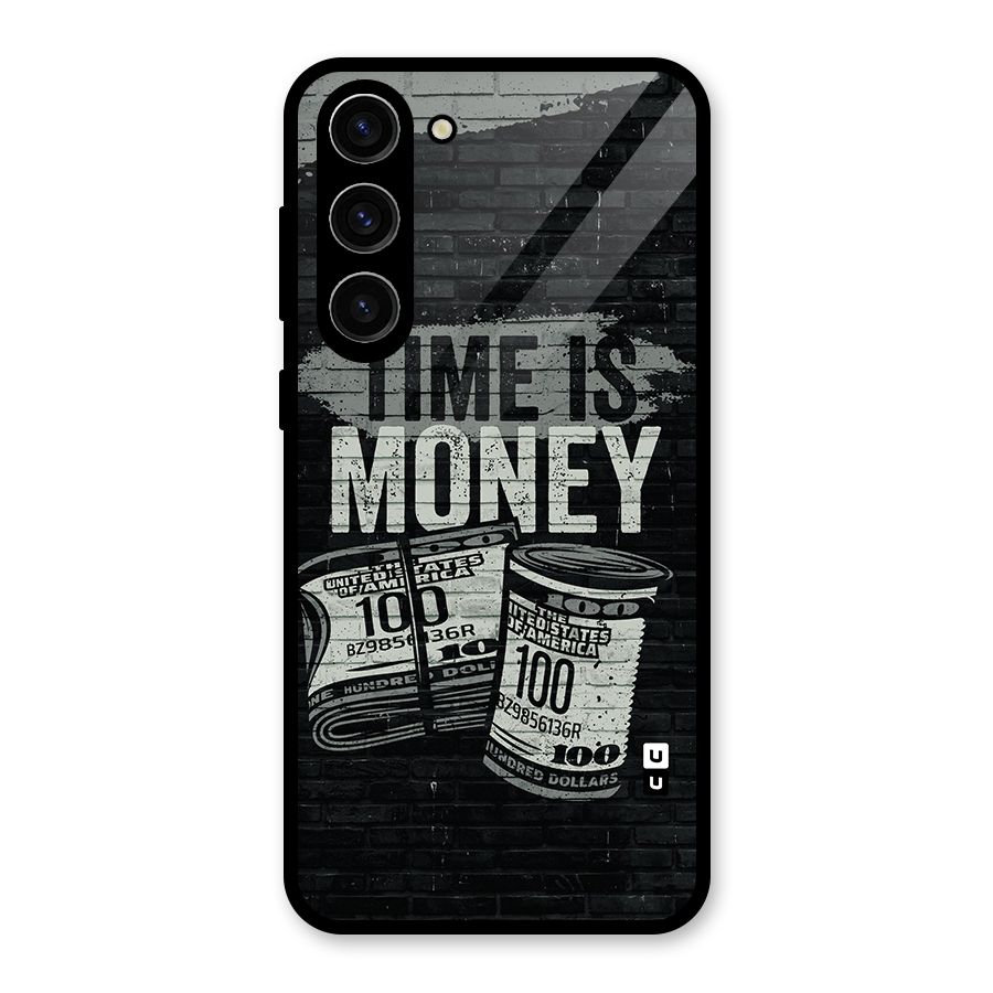 Time Is Money Glass Back Case for Galaxy S23 Plus