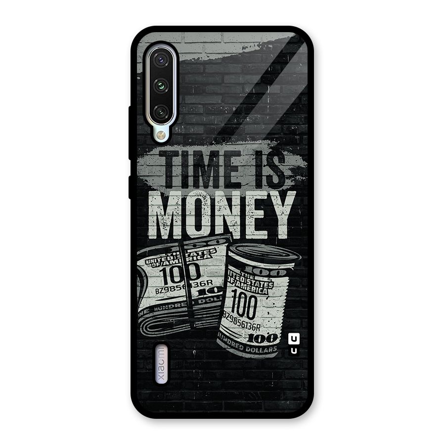 Time Is Money Glass Back Case for Mi A3