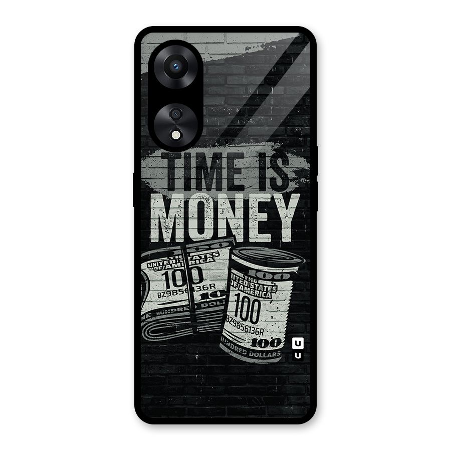 Time Is Money Glass Back Case for Oppo A78