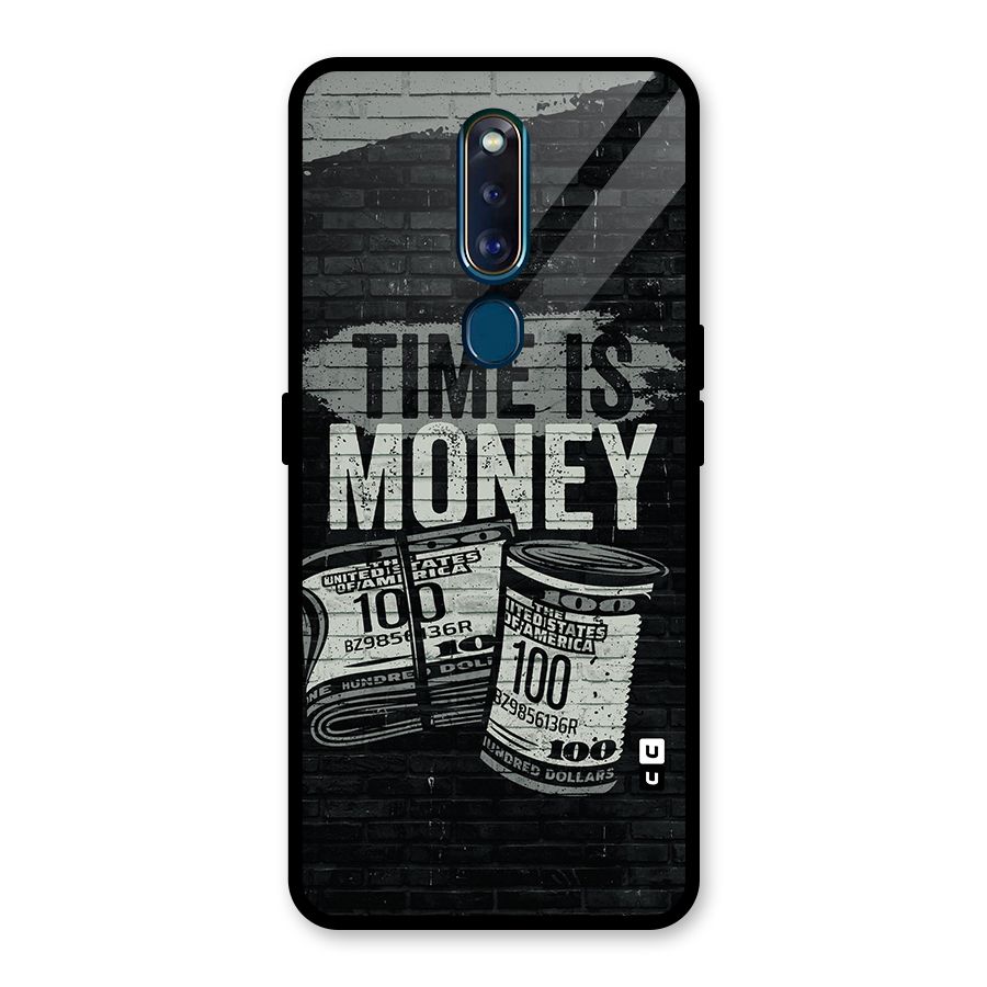 Time Is Money Glass Back Case for Oppo F11 Pro
