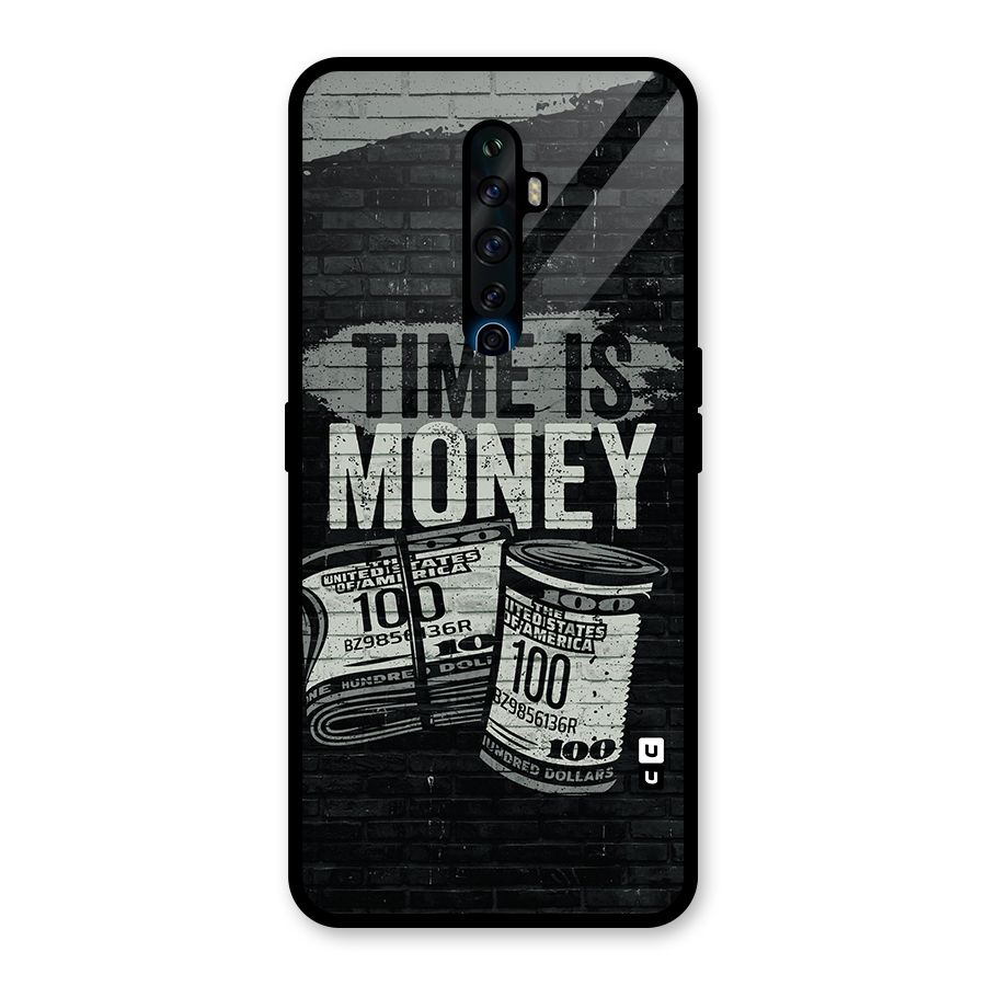 Time Is Money Glass Back Case for Oppo Reno2 F