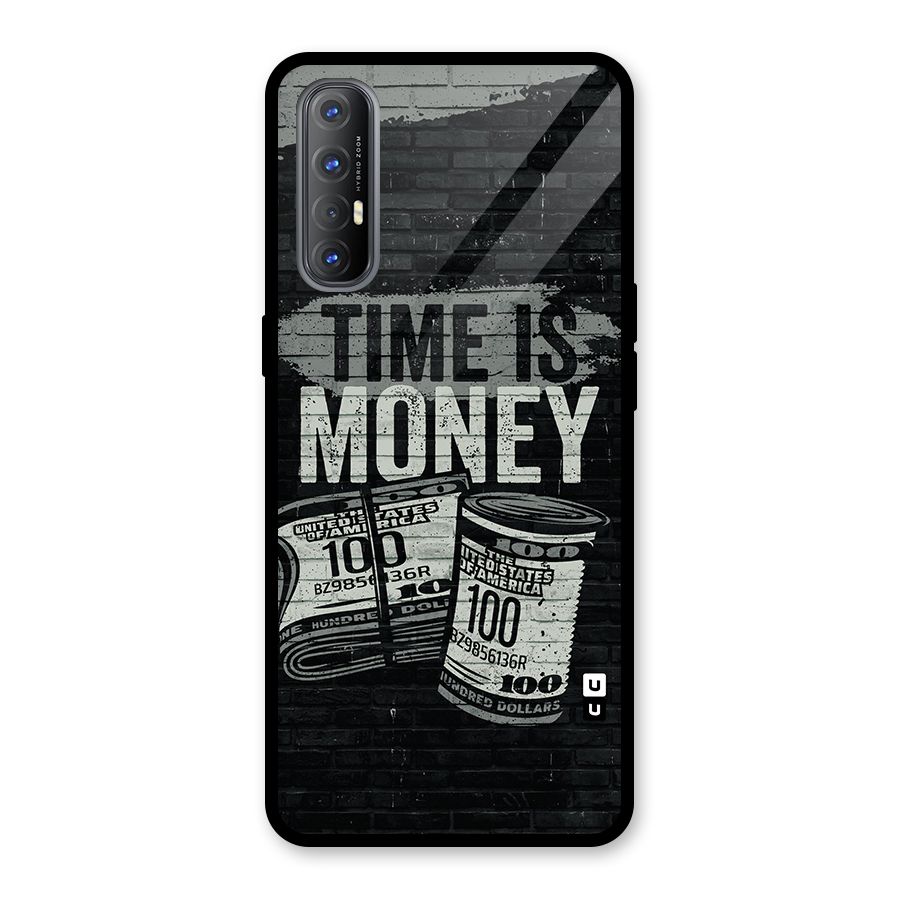 Time Is Money Glass Back Case for Oppo Reno3 Pro