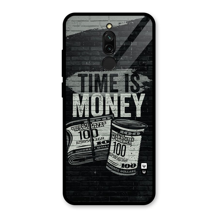 Time Is Money Glass Back Case for Redmi 8