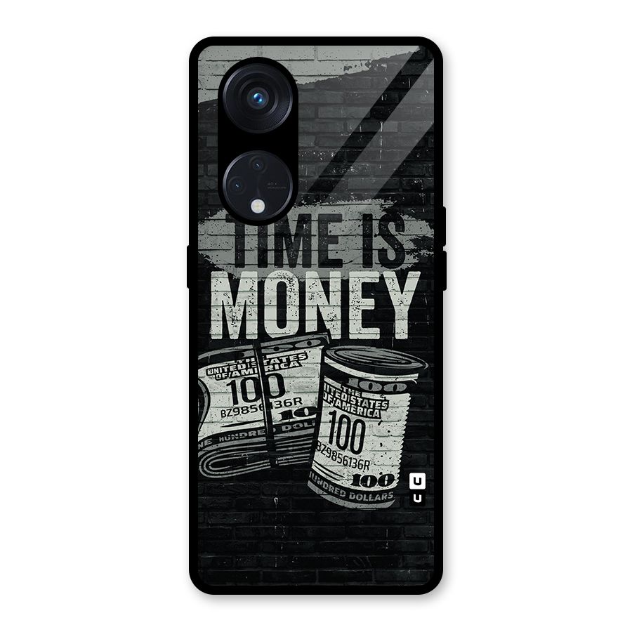 Time Is Money Glass Back Case for Reno8 T 5G
