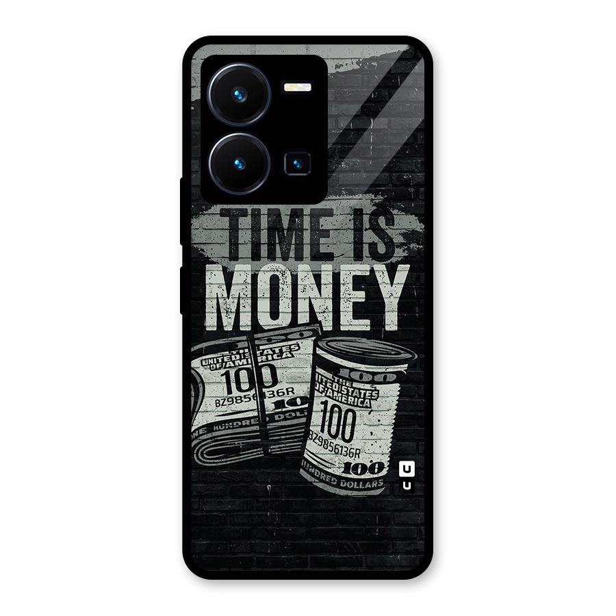 Time Is Money Glass Back Case for Vivo Y35