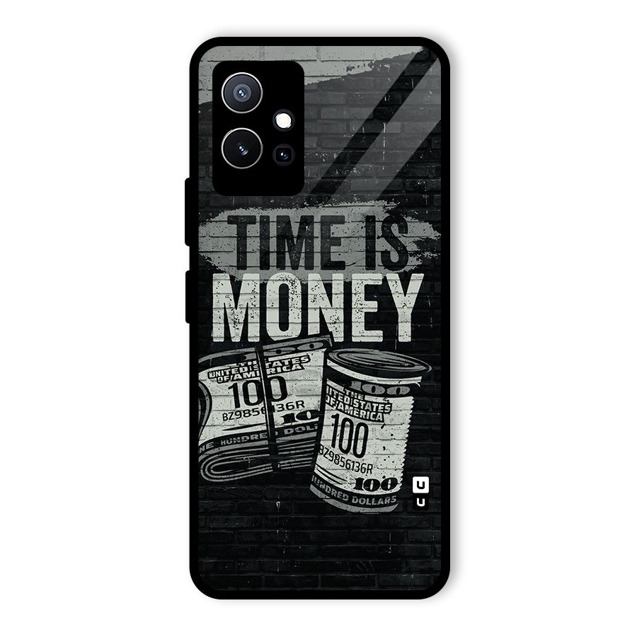 Time Is Money Glass Back Case for Vivo Y75 5G