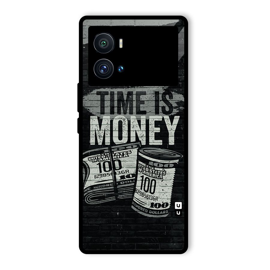 Time Is Money Glass Back Case for Vivo iQOO 9 Pro