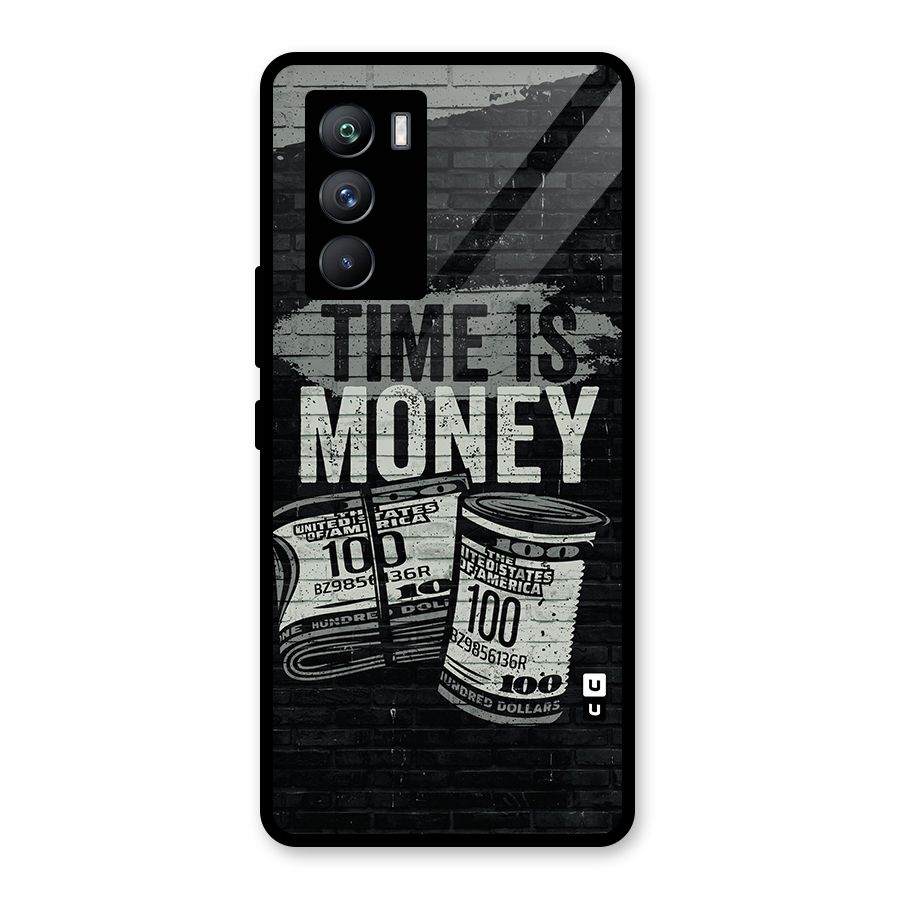 Time Is Money Glass Back Case for Vivo iQOO 9 SE
