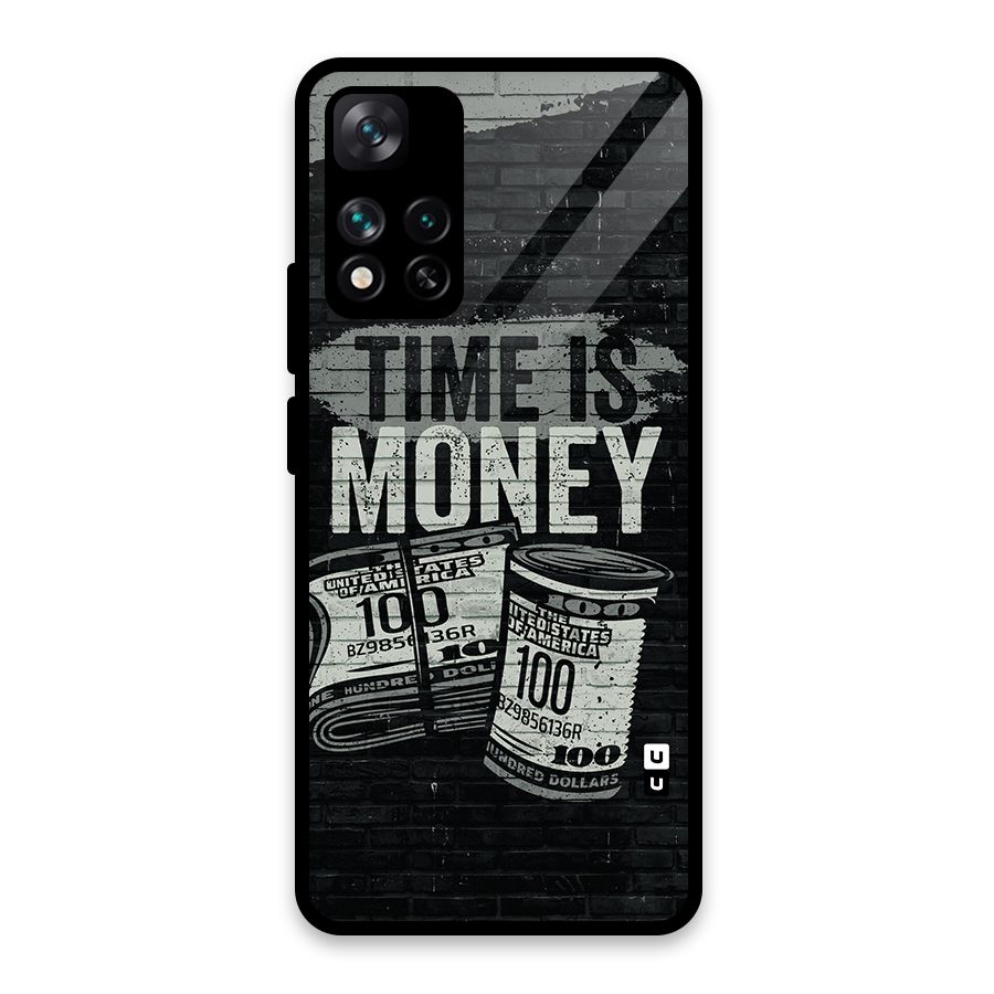 Time Is Money Glass Back Case for Xiaomi 11i HyperCharge 5G